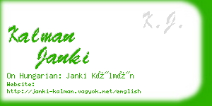 kalman janki business card